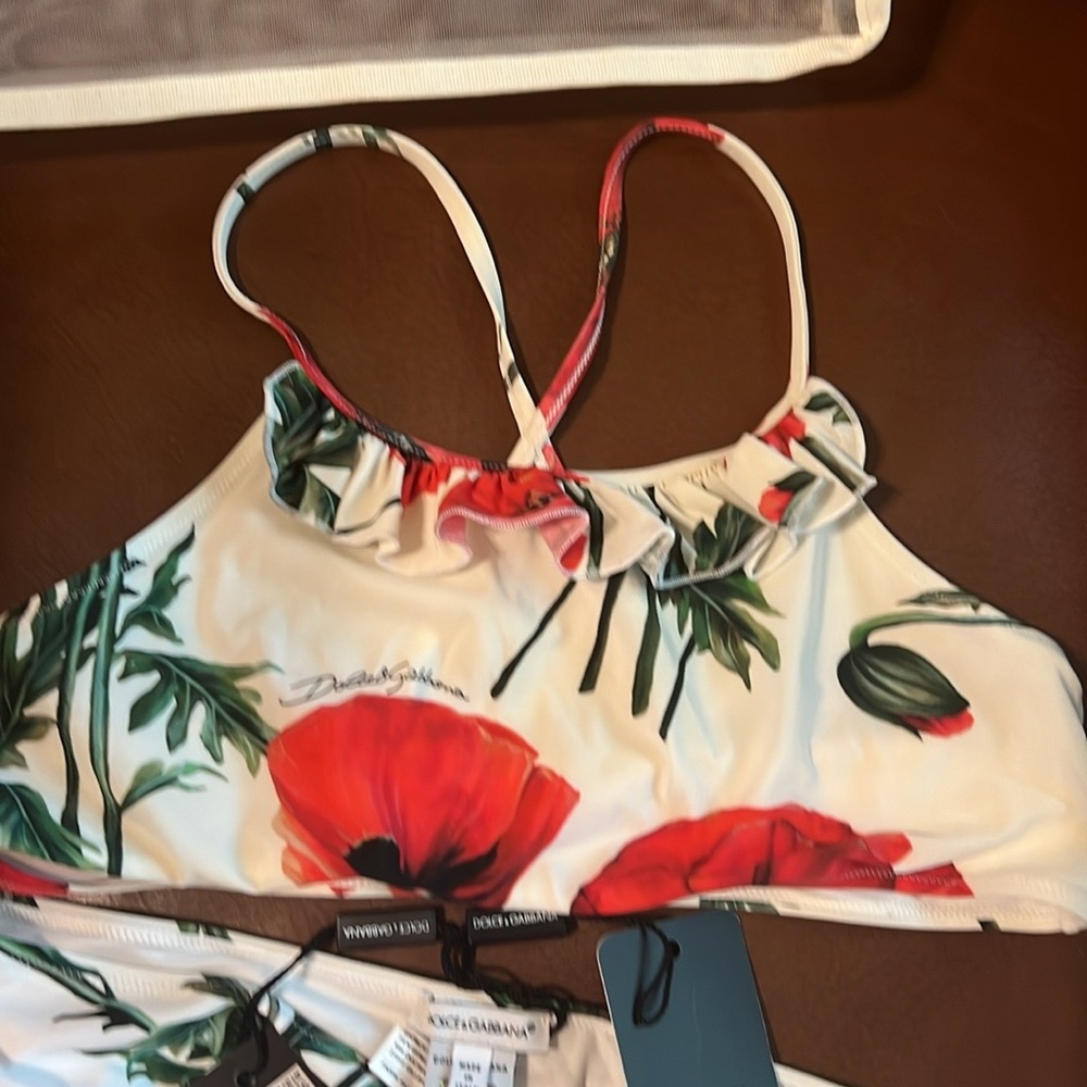 Dolce & Gabbana Kids Swim Bikini - Red Floral - Picture 4 of 5